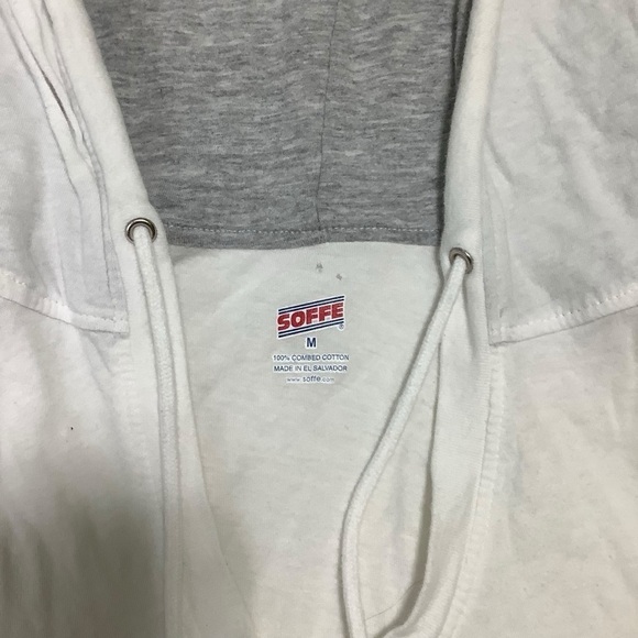 Soffe Georgia Bulldogs Hooded Long-Sleeve Tee Sz Medium White UGA - Picture 3 of 11